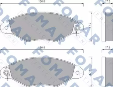 FOMAR FRICTION fo673281 -  Комплект тормозных колодок, дисковый тормоз